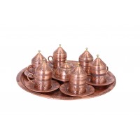 Turkish Coffee Set 6 Persons Coffee Cups and Saucers with Delight Bowl