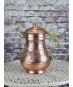 Solid Copper Handmade Engraved Jug Pitcher Carafe 2L Copper Vessel for Drinking Water