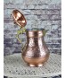 Solid Copper Handmade Engraved Jug Pitcher Carafe 2L Copper Vessel for Drinking Water