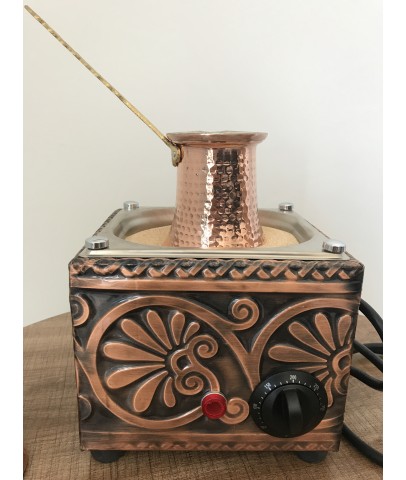 Turkish Copper Sand Coffee Machine Coffee Maker with 2 Coffee Pots and 250gr Turkish Coffee