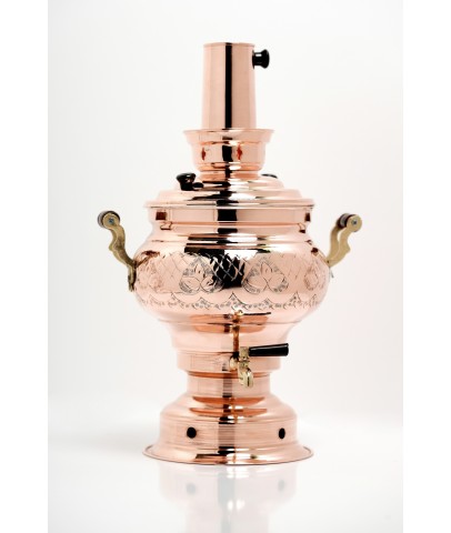 Copper Handicraft Coal Samovar Camp Stove Tea Kettle 4L Copper Handicraft Coal Samovar Camp Stove Tea Kettle 4L