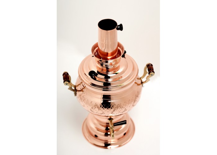 Copper Handicraft Electric Samovar Teakettle Water Heater 4L