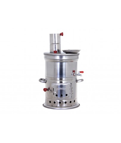 Stainless Steel Coal and Wood Samovar Camp Stove Tea Kettle Water Heater 10 Liter Stainless Steel Coal and Wood Samovar Camp Stove Tea Kettle Water Heater 10 Liter