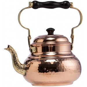 Hammered Copper Tea Pot Kettle Stovetop Teapot 1.5L