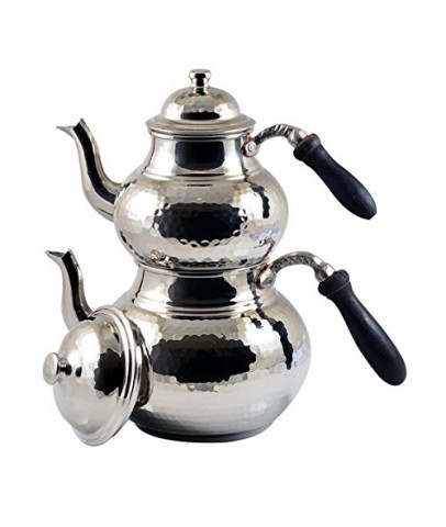 Copper Hammered Tea Pot Tea Kettle Teapot 3L Silver Color