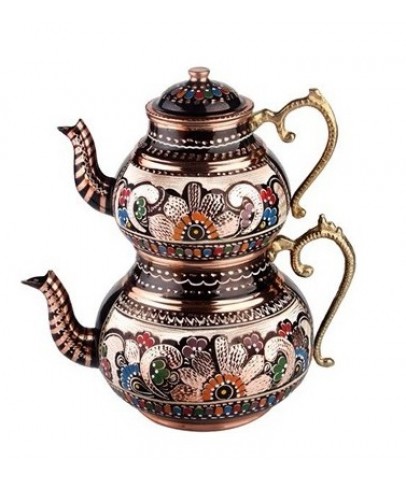 Copper Handpainted Tea Pot Kettle Stovetop Teapot 3L
