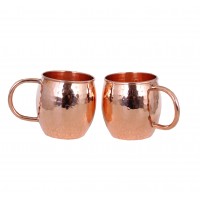 Moscow Mule Copper Mugs Set of 6 - Solid Copper Handcrafted Copper Mugs