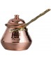 Solid Copper Hammered Copper Turkish Greek Arabic Coffee Pot with Lid Stovetop Coffee Maker Cezve Ibrik Briki with Brass Handle