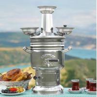 Steel Coal Samovar Camp Stove Tea Kettle Water Heater 6L Semaver