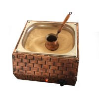Turkish Copper Sand Coffee Machine Coffee Maker with 2 Coffee Pots and 250gr Turkish Coffee